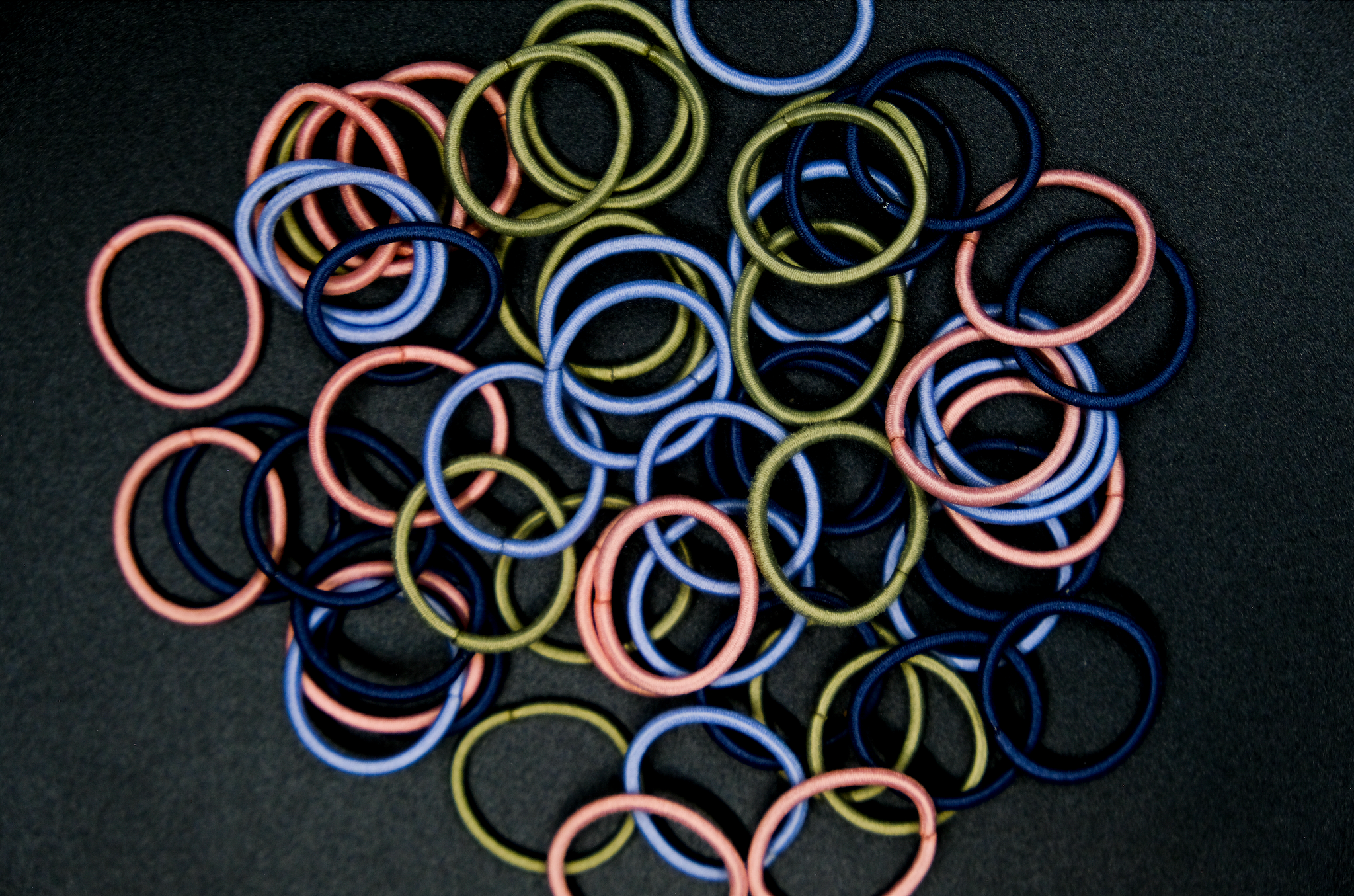 Multi Colored Mini Hair Ties - 56 Pack