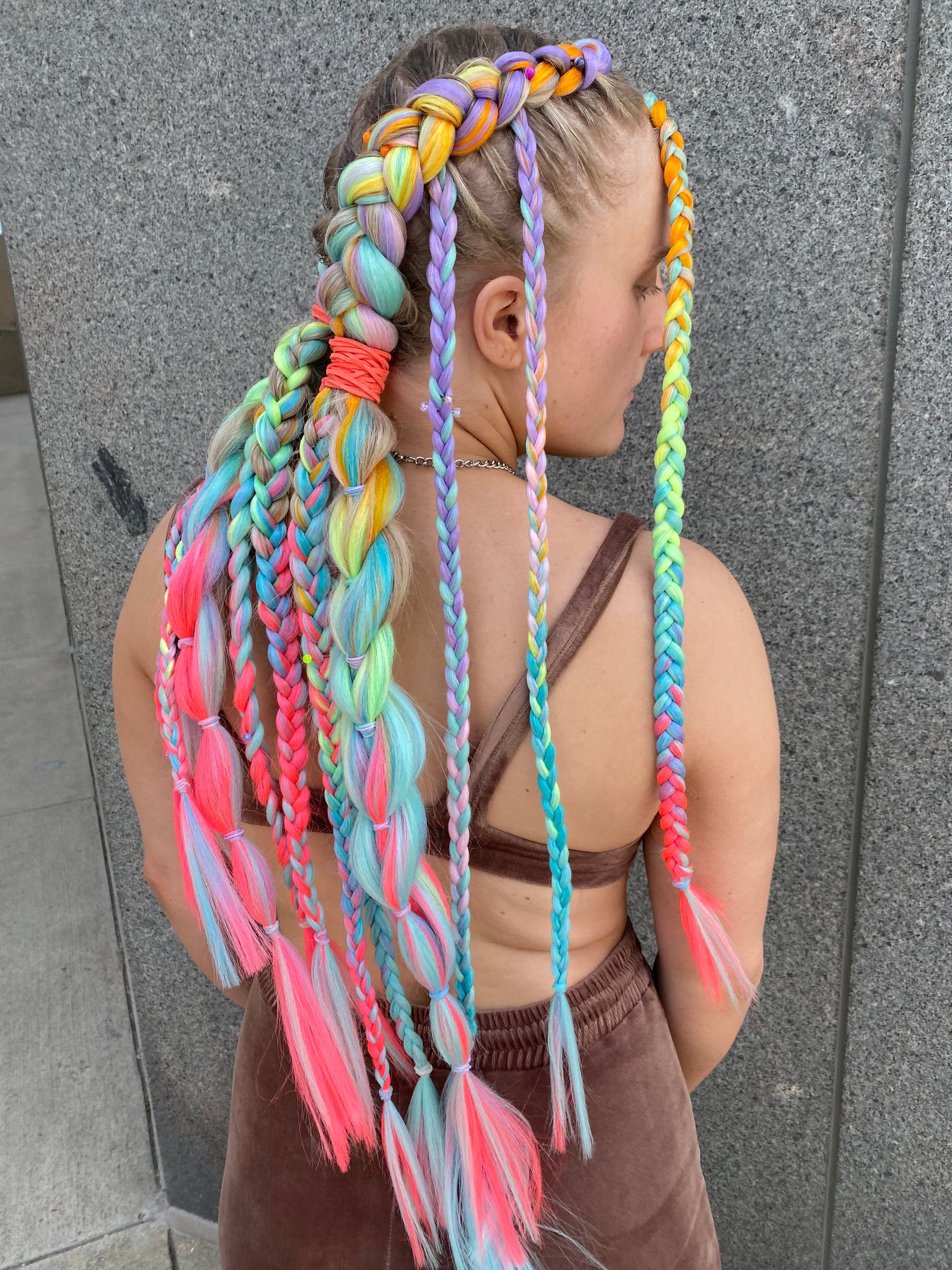 Luna - Rainbow Braiding Hair
